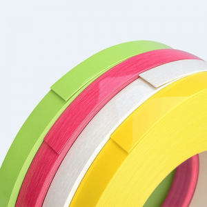 Troscán gráin adhmaid PVC Edge dath bandáil